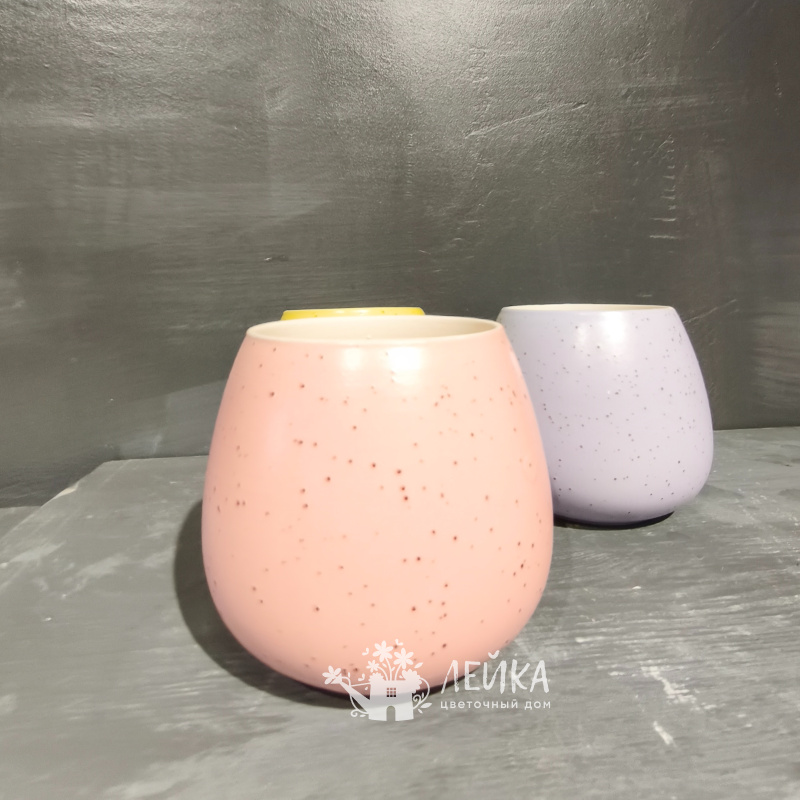 Керамическое кашпо в ассортименте 8,5см