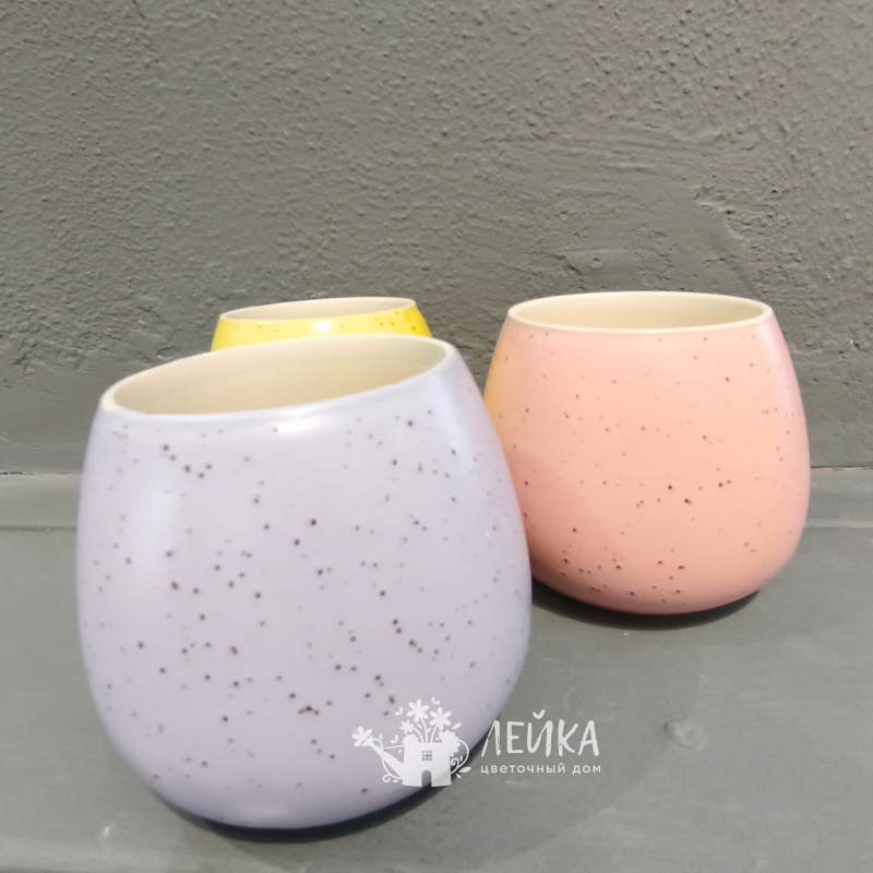 Керамическое кашпо в ассортименте 8,5см 2